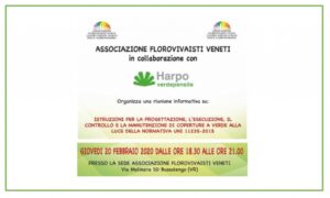 Scopri di più sull'articolo WORKSHOP  Verde Pensile  –  Bussolengo (VR) 20 febbraio 2020
