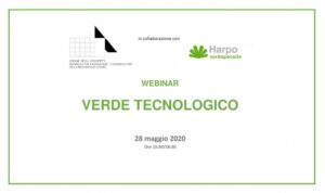 Scopri di più sull'articolo Webinar VERDE TECNOLOGICO – 28 maggio 2020 – ore 15:30/18:30