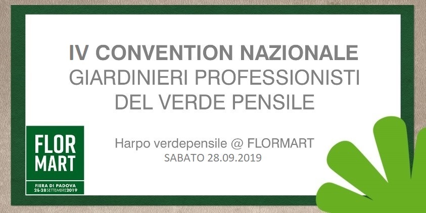 Scopri di più sull'articolo IV CONVENTION NAZIONALE GIARDINIERI PROFESSIONISTI DEL VERDE PENSILE