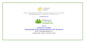 Scopri di più sull'articolo Corso Verde Pensile Tecnico  –  Genova 6 febbraio 2020