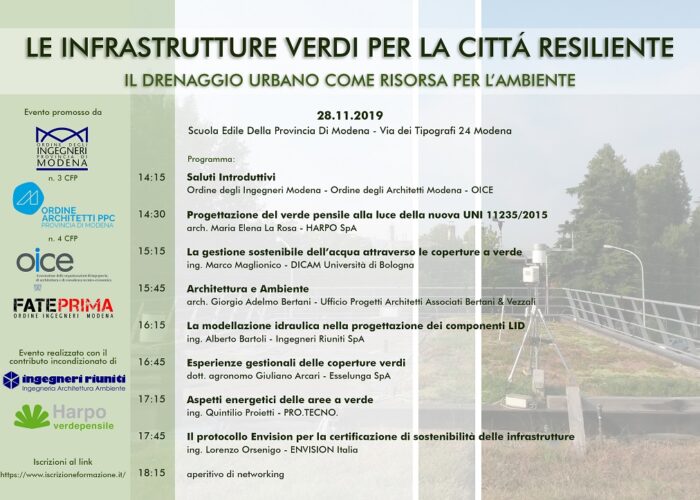 WORKSHOP  Verde Pensile  –  Modena 28 novembre 2019