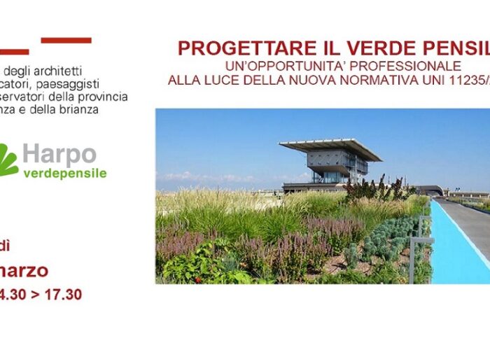 PROGETTARE IL VERDE PENSILE – WEBINAR 14 marzo ore 14:30 17:30